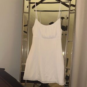 little white flattering dress — size small, like new